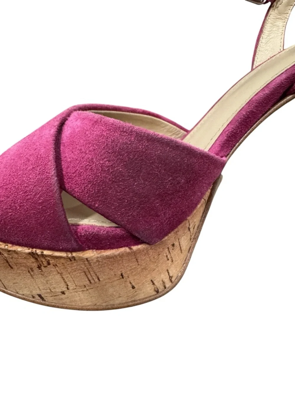 Botkier New York | Plateau Suede High-Heel Platform Sandals in Azalea Pink - NWT